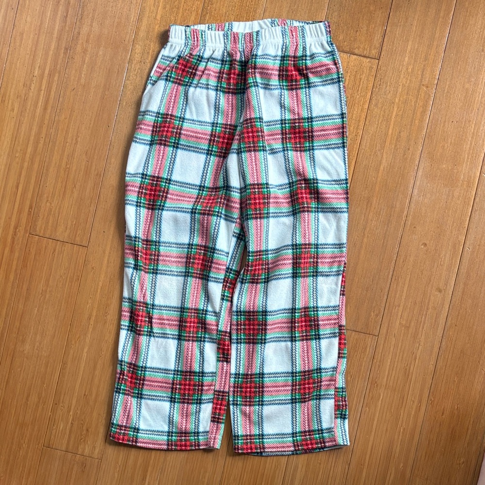 Wondershop Festive Plaid Kids Pajama Bottoms - Red, Green, White